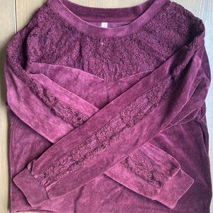 Velvet purple top